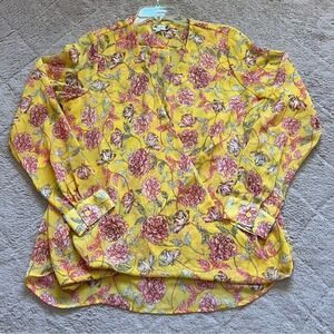 Kut from the Kloth Floral Long Sleeve Blouse Women's Size L